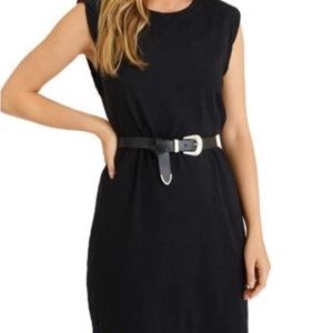 Sanctuary easy way twisted t-shirt dress black size small